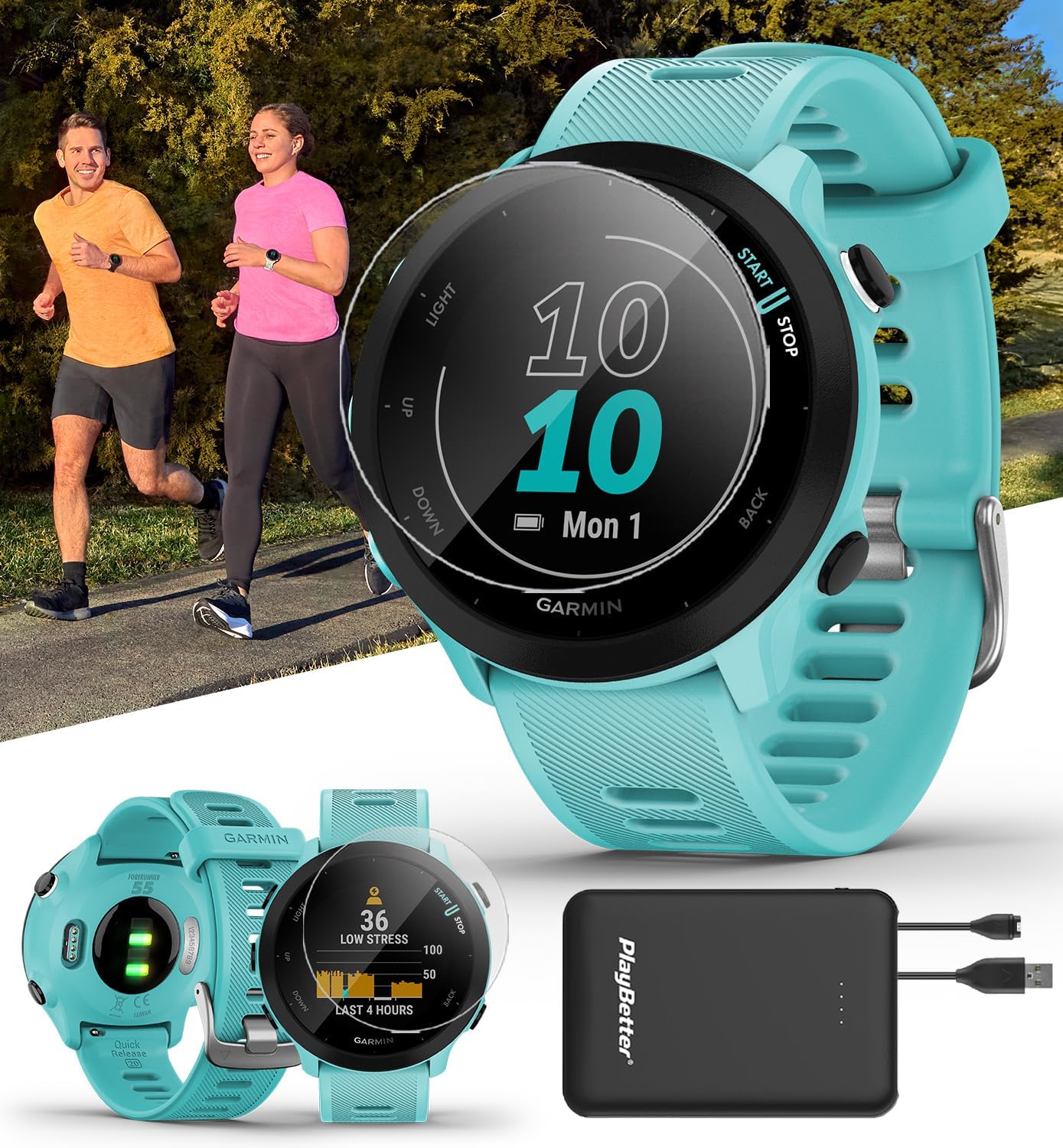 Garmin Forerunner 55 GPS Wrist Heart Rate Monitor ...