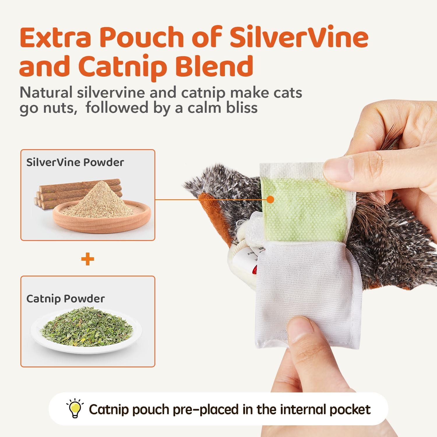 flapping sandpiper cat toy - Catnip pouch 