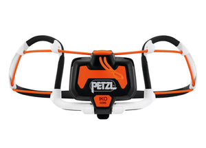Lightweight Petzl IKO CORE headlamp with CORE battery back side